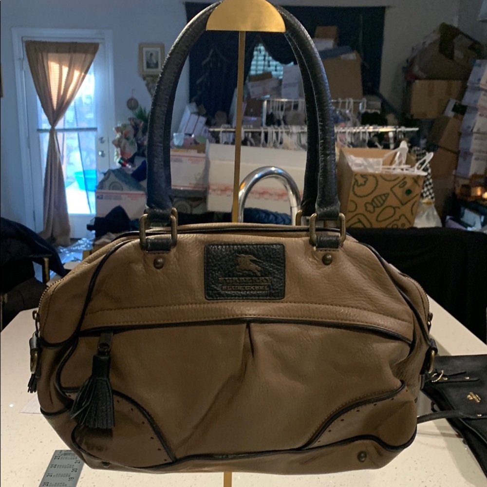 Burberry Blue Label Brown Leather Handbag